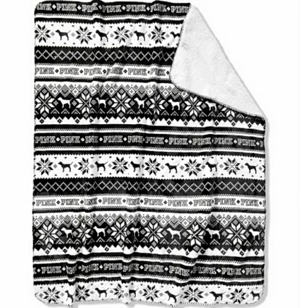 Victoria's Secret PINK Fair Isle Sherpa Blanket